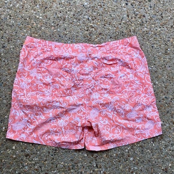 Lane Bryant Orange and White Cotton Shorts 26 - Picture 3 of 3